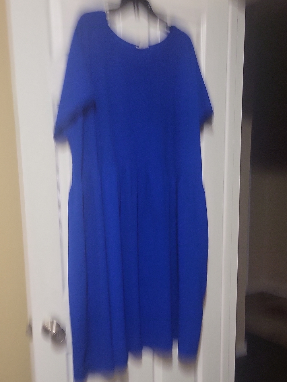 loralette Royal Blue Midi Scoop Dress